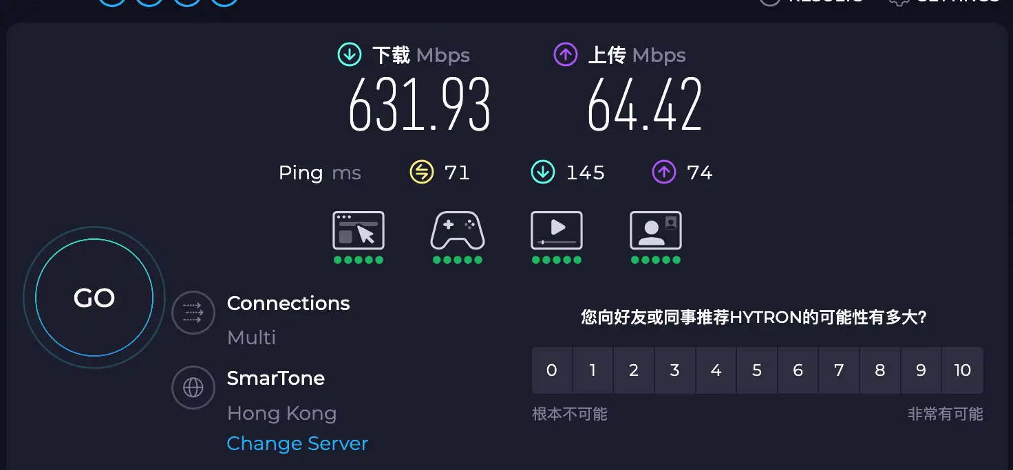 Speedtest 实测截图